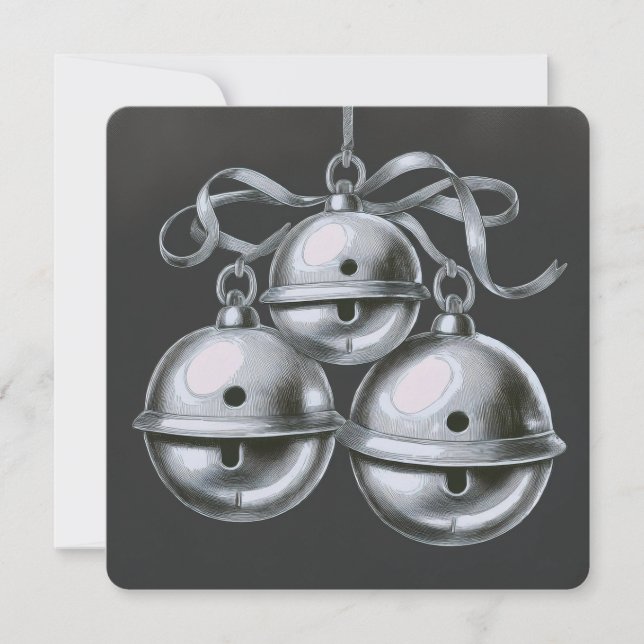 Hark, cómo las campanas: Tarjeta de Navidades Mini (Anverso)