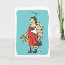 Hark la tarjeta de feriado de Hairy Angel