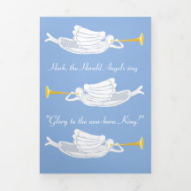 Hark la tarjeta de Navidades canta ángeles del her