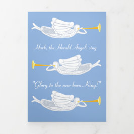 Hark la tarjeta de Navidades canta ángeles del her