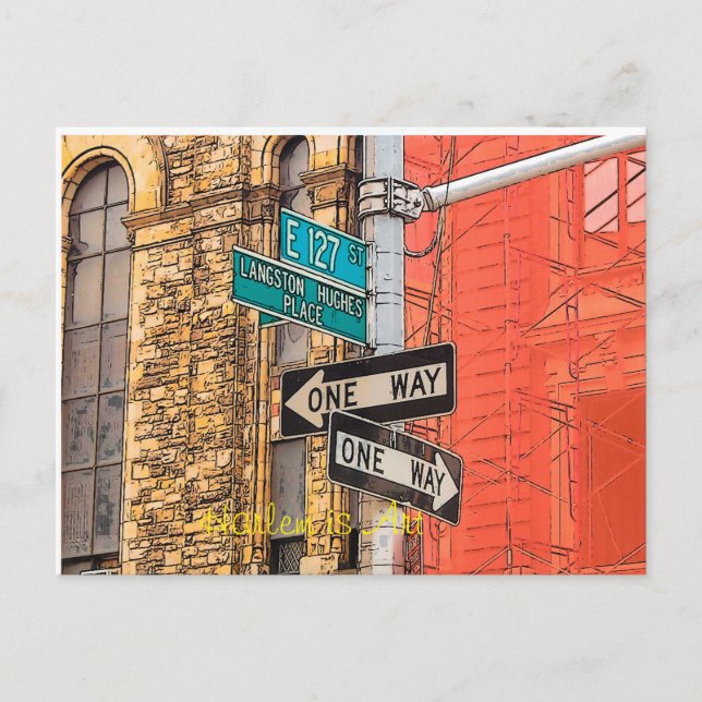 Harlem es una postal de arte (Anverso)