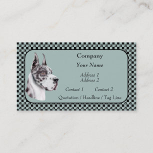 Harlequin Great Dane Show Colours Tarjetas de visi