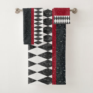 Harlequin rojo blanco negro clásico Diamond Argyle