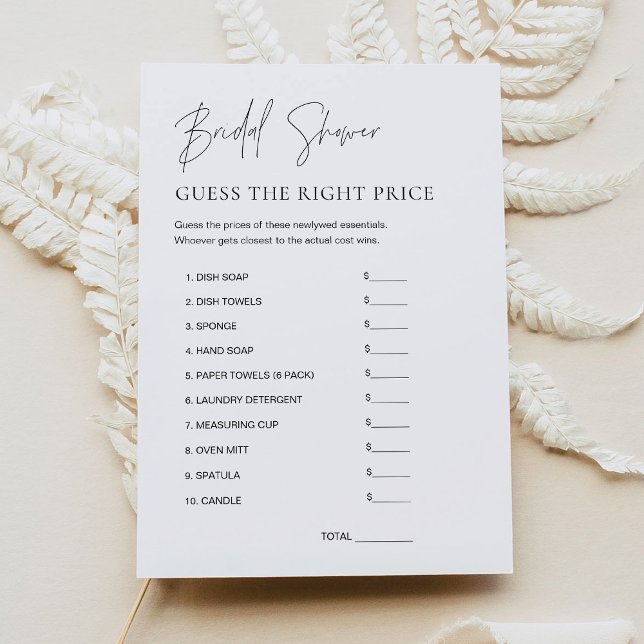HARLOW Adivinan la tarjeta de juego Price Bridal S (Subido por el creador)