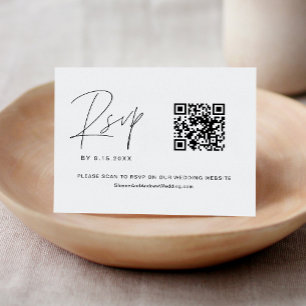 HARLOW Boda Minimalista Código QR RSVP