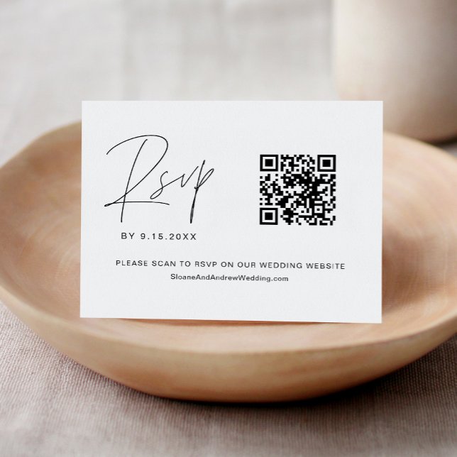 HARLOW Boda Minimalista Código QR RSVP (Subido por el creador)