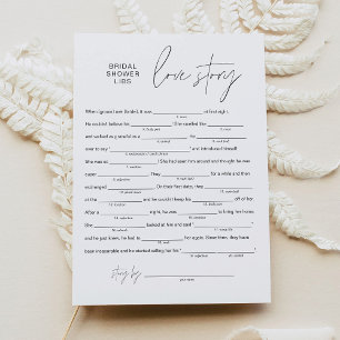 HARLOW Bridal Shower Libs, llena la tarjeta en bla