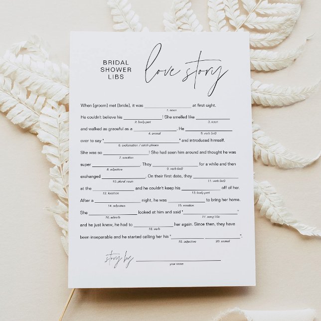 HARLOW Bridal Shower Libs, llena la tarjeta en bla (Subido por el creador)