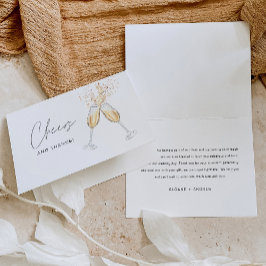 HARLOW Champagne Boda Tarjeta de agradecimiento