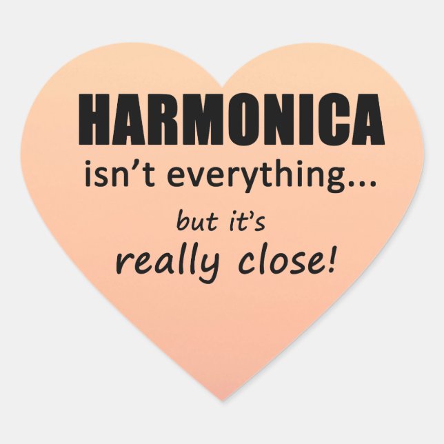 Harmonica no es todo Pegatina de corazón (Anverso)