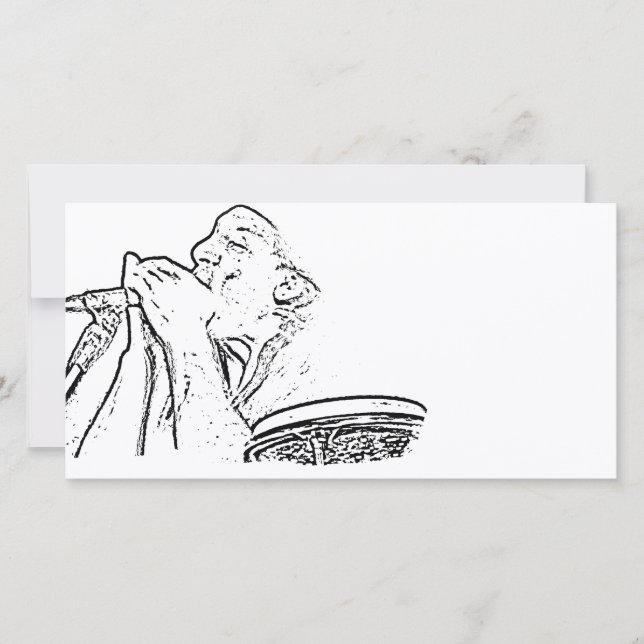 Harmonica Player con contorno de tambor (Anverso)