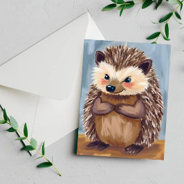 Harold el Erizo | Tarjeta de Acuarela de Animal Ad
