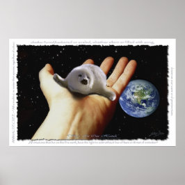 HARP SEAL Protection Earth Day Poster de arte