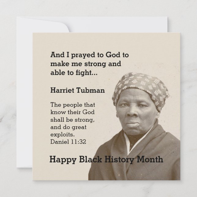 HARRIET TUBMAN Cita Personalizado Escritura Motiva (Anverso)