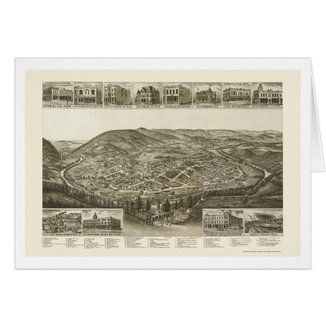 Harriman, mapa panorámico del TN - 1892 (Anverso (Horizontal))