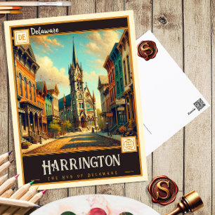 Harrington, Delaware Tarjeta Postal Antigua