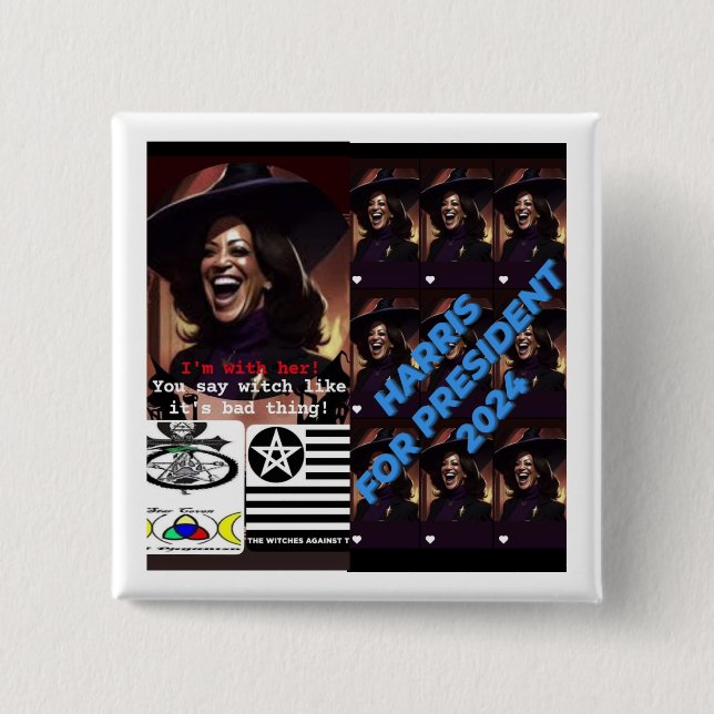 Harris por botón presidente, Standard, 2¼ pulgadas (Anverso)