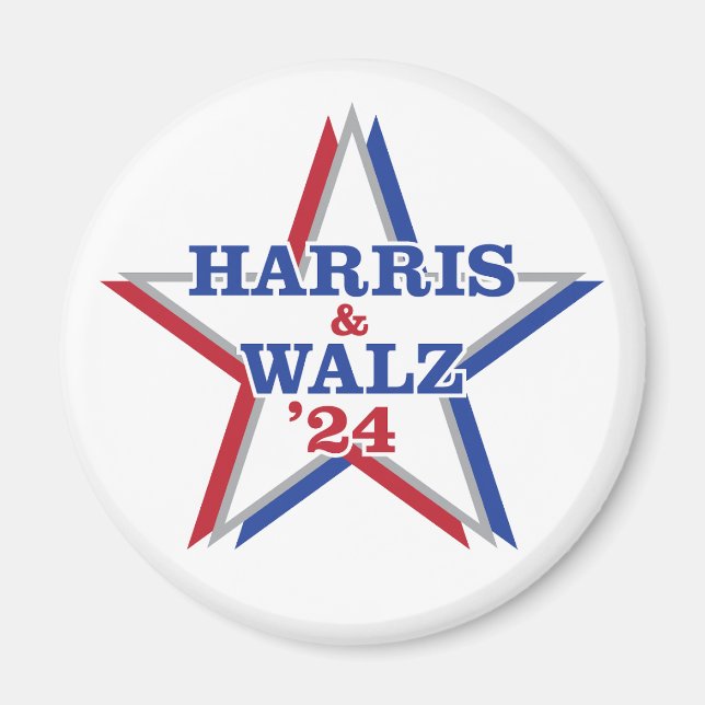 HARRIS y WALZ '24 imán (Frente)