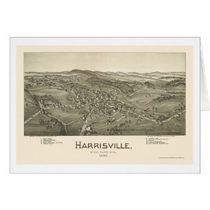 Harrisville, mapa panorámico de WV - 1899