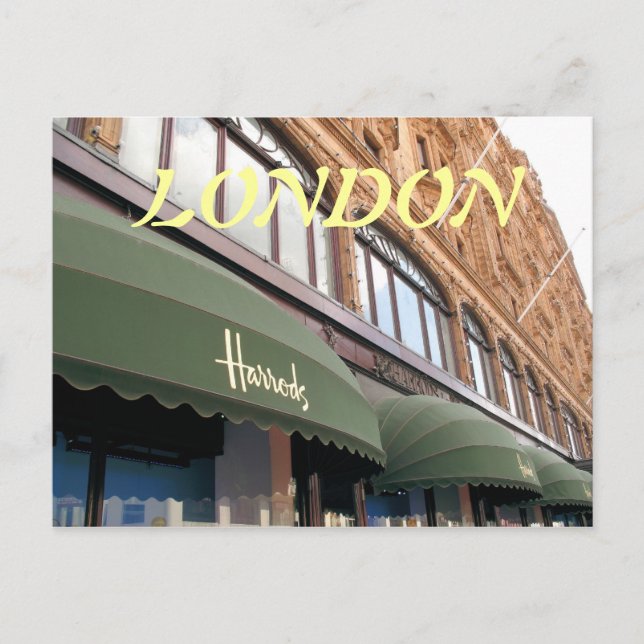 Harrods London postal del Reino Unido (Anverso)