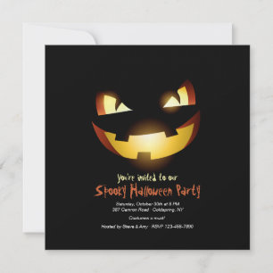 Harrowing Pumpkin Halloween Invitación