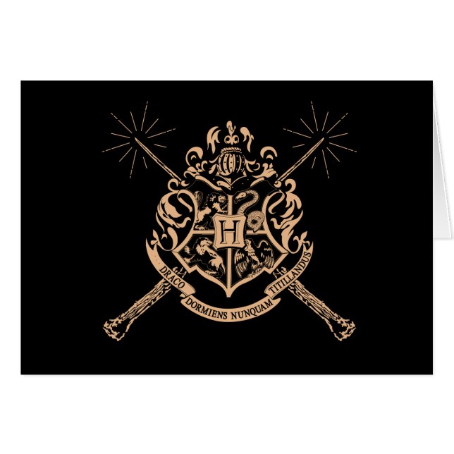 Harry Potter | Escudo Hogwarts Crossed Wands (Anverso (Horizontal))
