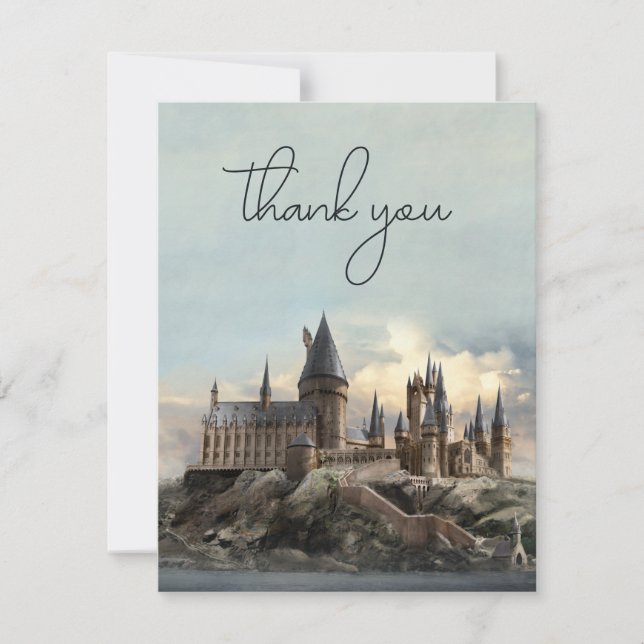 Harry Potter Hogwarts Castillo Boda Agradecimiento (Anverso)