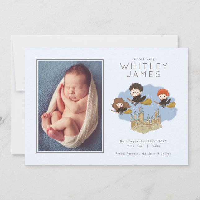 Harry Potter mágico | Anuncio de nacimiento de Hog (Anverso)