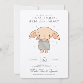 Harry Potter simple - Invitación a cumpleaños Dobb