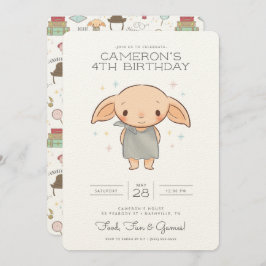 Harry Potter simple - Invitación a cumpleaños Dobb