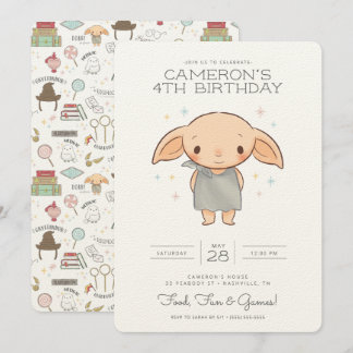 Harry Potter simple - Invitación a cumpleaños Dobb