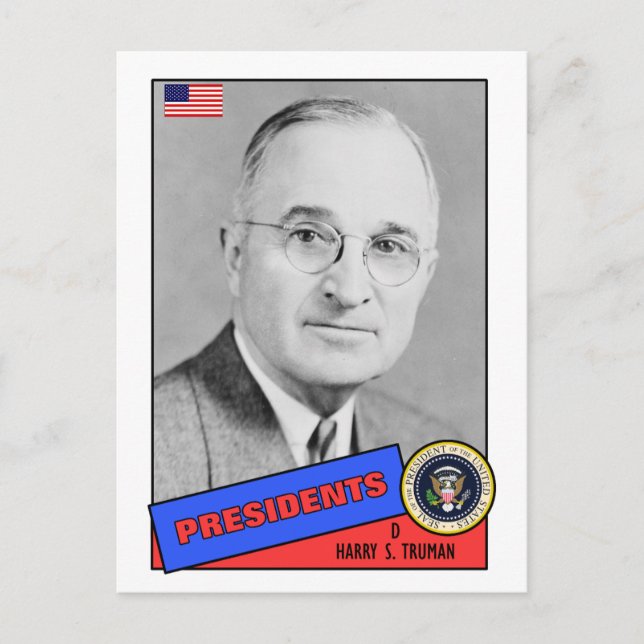 Harry S. Tarjeta de béisbol Truman (Anverso)