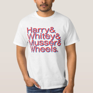 Harry y Whitey y Musser y camisa de las ruedas