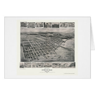 Harve de Grace, mapa panorámico del MD - 1907