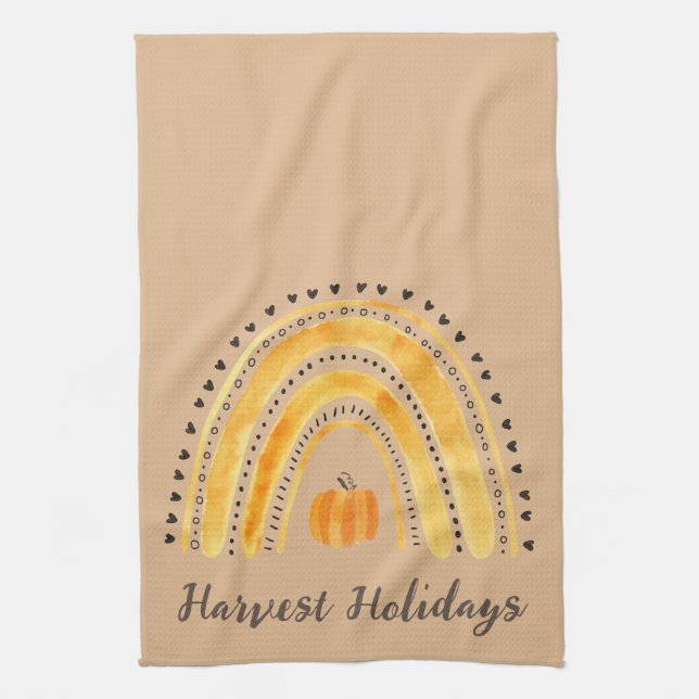 Harvest Holidays Personalizado Kitchen Toallas (Vertical)