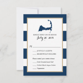 Harwich Cape Cod con corazón | Menú RSVP de boda