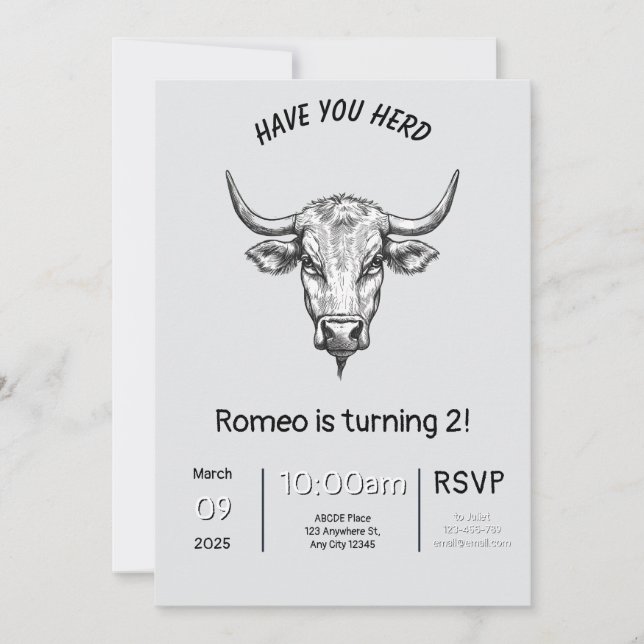 ¿Has Oído La Tarjeta De Invitación Al Cumpleaños? (Anverso)