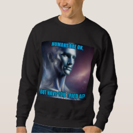 ¿Has probado la IA - Sudadera negra para hombre