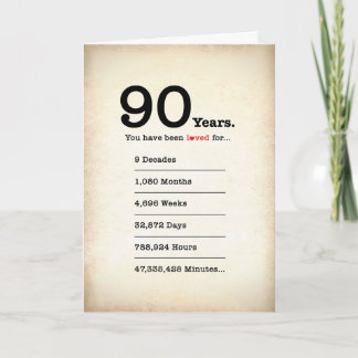 Has Sido Amado 90 Años, Tarjeta de Cumpleaños