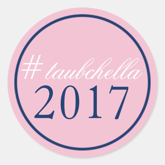 #Hashtag #BodaDeHashtag Favor Pegatina Rosado/Mari (Anverso)