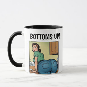 ¡HASTA EL FONDO! TAZA DE CAFÉ PARA CHICA DE CULITO