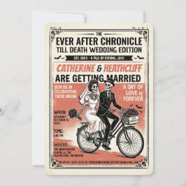 Hasta la Muerte EN MOTOCICLETA  Invitación de Boda