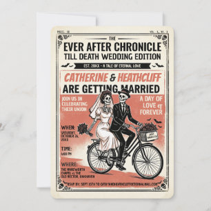 Hasta la Muerte EN MOTOCICLETA Invitación de Boda