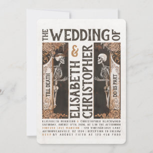 Hasta la muerte Invitación a la boda Art Nouveau