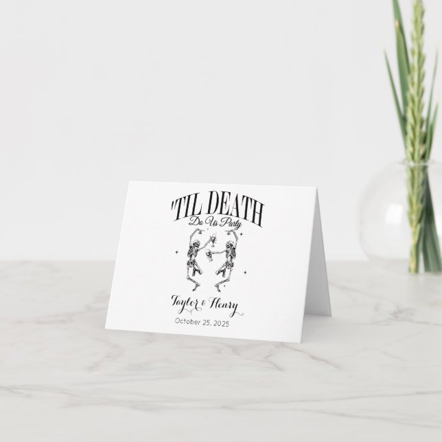 Hasta La Muerte Nos Hacen Invitaciones De Boda Dob (Anverso)