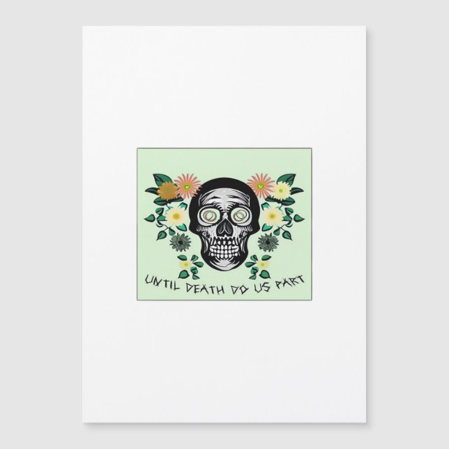 Hasta que la muerte nos separe, calavera con flore (Anverso)