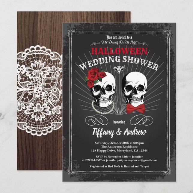 Hasta que la muerte nos separe de la invitación a  (Anverso / Reverso)