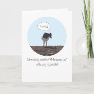 'Hasta que las vacas lleguen a casa, tarjeta de Sa