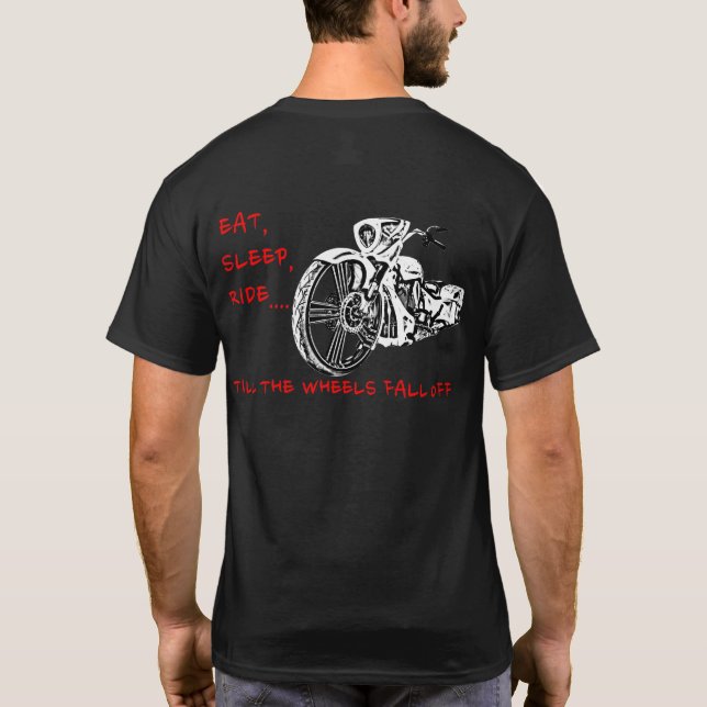 ¡HASTA QUE SE CAEN LAS RUEDAS! Camiseta (Reverso)