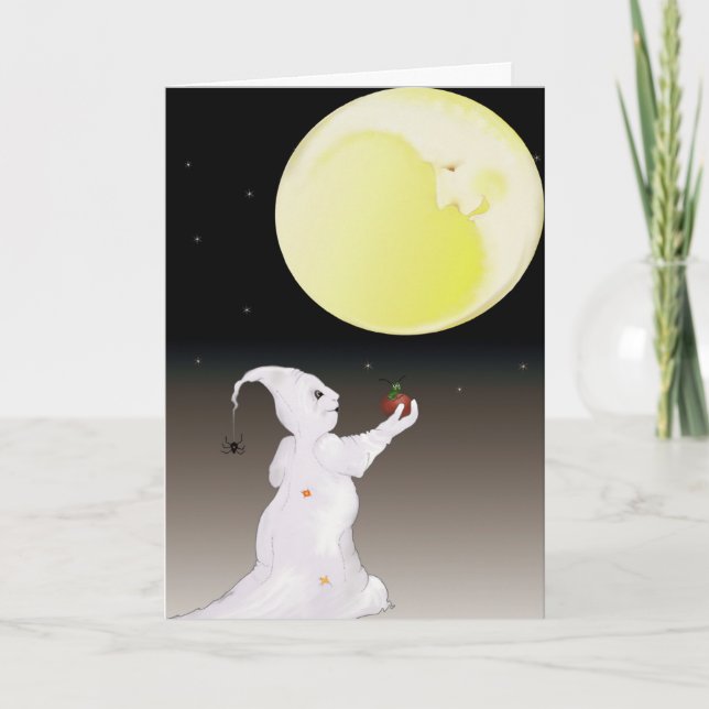 Hasta un fantasma necesita tarjeta de Halloween pa (Anverso)